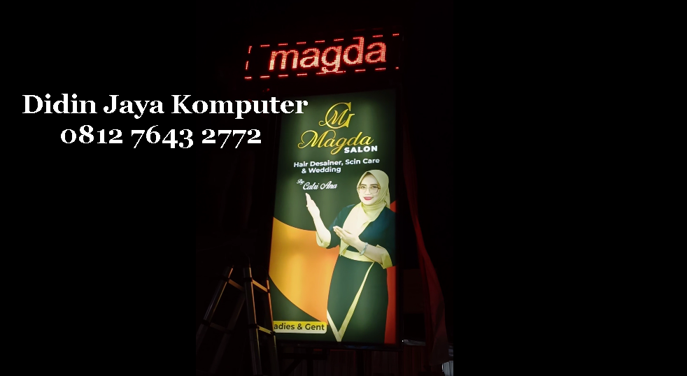 <p>Pemasangan running text untuk Magda Salon. Running text bolak-balik dengan ukuran 36x100cm dan warna led merah. Running text berkualitas yang tidak mudah rusak dengan harga yang terjangkau. Sudah mendapatkan garansi selama 1 tahun dan juga pemasangan gratis.</p>